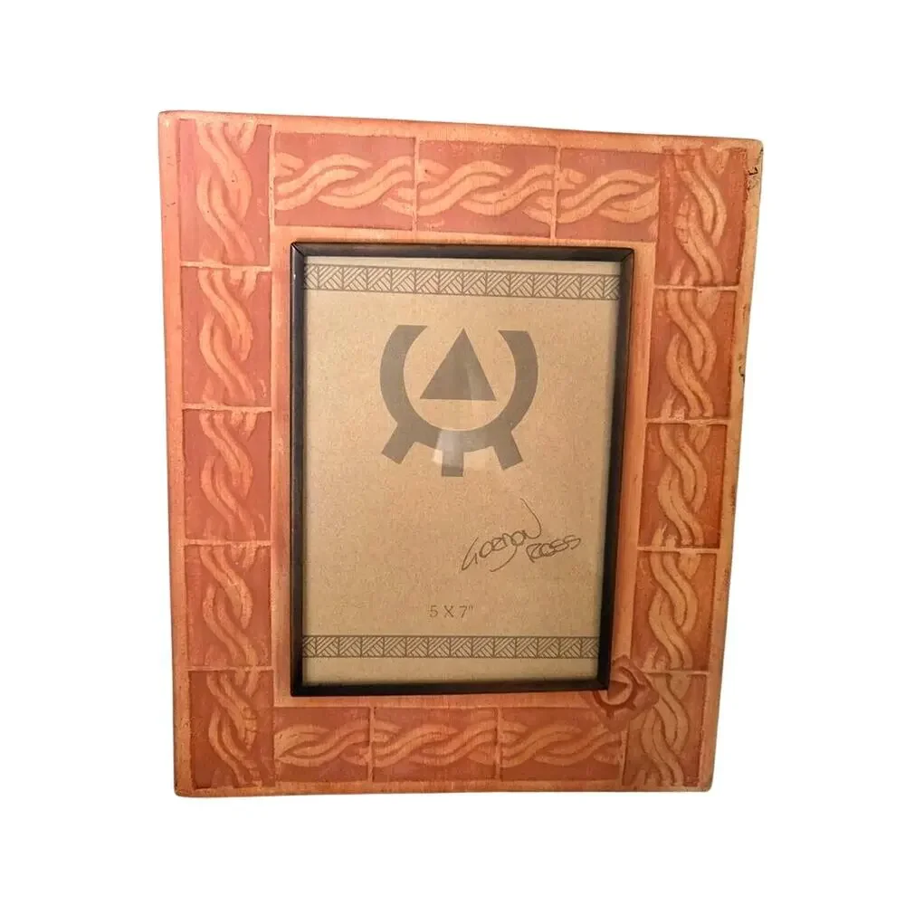 Vintage Terracotta Pottery Large Metal Picture Frame Cainah Gordon Ross